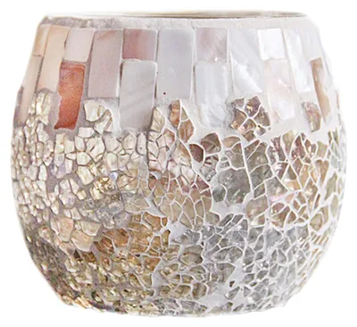 Kerzenhalter-Set aus Glas, Mosaik-Stil, 1 Stück, #02