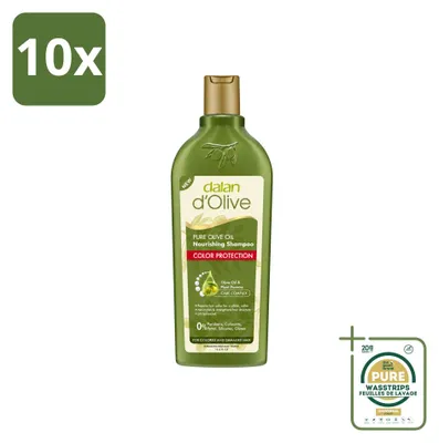 Productafbeelding van 10 x Dalan d'Olive Shampoo, kleurbehoud voor beschadigd haar, 400 ml - voordeelverpakking - 10 stuks