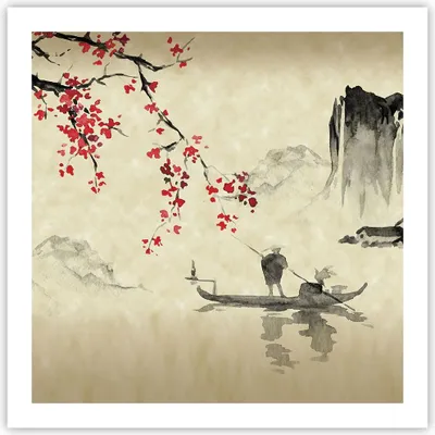 Produktbild von Poster - Poster ohne Rahmen - Blume Kirschen Japan - 60x60 cm - Wand Bild - Wanddeko - Wandbilder - Kunstposter - Wandposter - Bilder - Kunstdruck - Wanddekoration - Wandbild - P2XAC60x60-5020