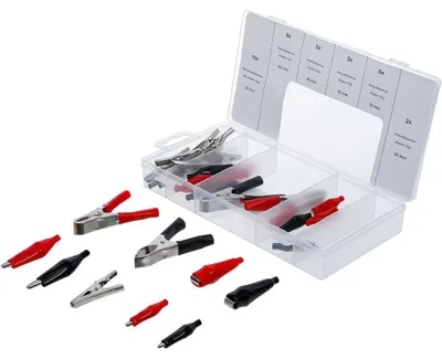 Image de Assortiment de Pinces Crocodiles 28 pcs - Acier, Compact et Pratique, Zones Difficiles - D-Work