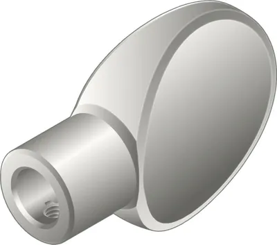 Produktbild von BASI - Knaufteil - V50/55 - O-Form, matt vernickelt - 5900-0144