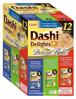 Zdjęcie produktu dla INABA CAT D.D. DELICATE FLAKES 12PTUNA 12x40g - karma dla kota