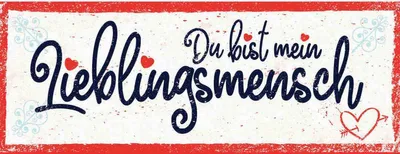 Produktbild von vianmo Holzschild 10x27 cm du bist mein Lieblingsmensch Dekoration