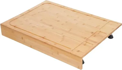 Immagine prodotto di Copertura in bambù - Copertura per fornelli e piani di lavoro, tagliere - 75×54×10 cm - Resistente al calore - Antiscivolo - Rettangolare - Viola