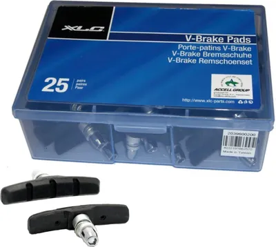 Image de XLC BS-V01 Patins de frein V-Brake 70 mm, noir/argent (25 paires en boîte)