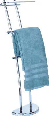 Image de Porte serviette sur pied en métal avec 3 barres fixes