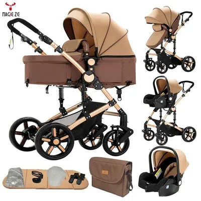 Produktbild von 3-in-1 Kombikinderwagen mit Babywanne und Autositz