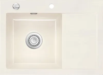 Produktbild von Auflagespüle KeraDomo MERA 70 Magnolie mit Becken links und Excenterbedienung