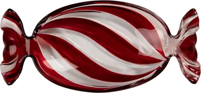 Image de Clayre & Eef Décoration Coupe 23x11x4 cm Verre rouge