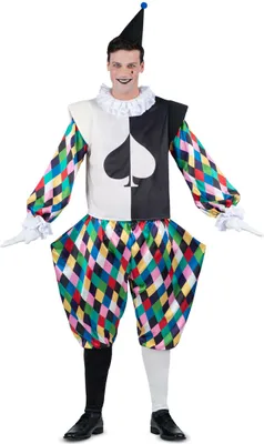Produktbild von Verkleidung für Erwachsene My Other Me Harlekin Weiß Schwarz - L