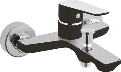 Produktbild von BADLAND Badewannenarmatur Wasserhahn DOKOS Wannenarmatur für Badezimmer in Schwarz-Silber