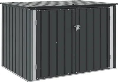 Immagine prodotto di vidaXL Contenitore da giardino nero 151,5 x 107 x 100 cm in acciaio