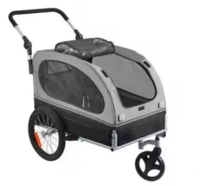 Produktbild von Famanu Fahrradanhänger für Hunde - Faltbar, mit Reflektoren, max. 40 kg