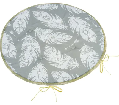 Zdjęcie produktu dla Poduszka Adéla okrągła gładka – średnica 40 cm – szara, biała