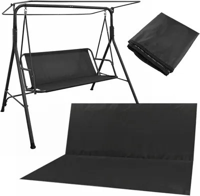 Imagen del producto de Funda impermeable para sillón mecedora, fabricada en tela Oxford de 900D, color , ideal para jardín y balcón