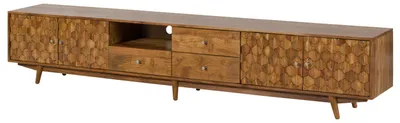Produktbild von MASSIVMOEBEL24 TV-Board Akazie 260x40x49 natur lackiert MOSAYK #118
