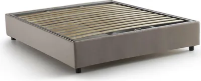 Produktbild von Doppelbett Dbard, Containerbett mit Stoffbespannung, 100%  Italy, Frontöffnung, passend für Matratze Cm 140x200, Turteltaube