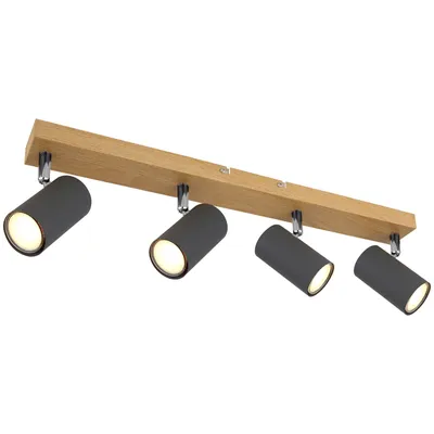 Produktbild von Globo Lighting Strahler Metall holzoptik, 4x GU10