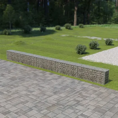 Produktbild von Design New Gabionenwand mit Abdeckung Verzinkter Stahl 600×30×50 cm Möbel2024 CHY178598