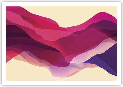 Produktbild von Poster - Poster ohne Rahmen - Abstraktion Berge Rosa - 100x70 cm - Wand Bild - Wanddeko - Wandbilder - Kunstposter - Wandposter - Bilder - Kunstdruck - Wanddekoration - Wandbild - P2XAA100x70-4288
