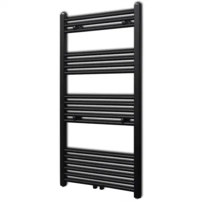 Produktbild von Handtuchheizkörper Warmwasser Gerade Schwarz 600x1160 mm
