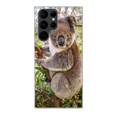 Produktbild von MuchoWow® Handyhülle Schutzhülle Hülle für Samsung Galaxy S22 Ultra Koala - Blätter - Kinder - Jungen - Mädchen Silikon Softcase Handy Hülle - Abbildung