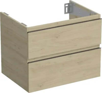 Produktbild von Jungborn Waschtischunterschrank TRENTA BxHxT 70 x 56 x 49,8 cm Frontfarbe eiche holzdekor TRE DESK SS 70 2Z B 70