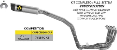 Obrázek produktu pro ARROW Kompletní výfukový systém Competition Racing Titan pro Honda CBR 600 RR