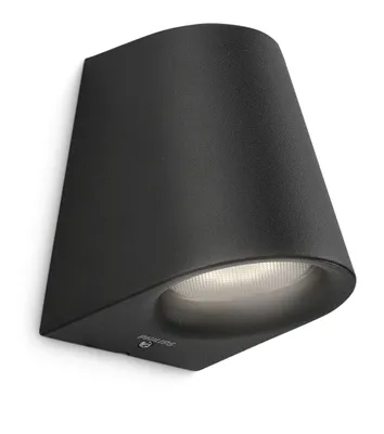 Produktbild von Philips myGarden Virga Wandleuchte, 4W, Wandbeleuchtung für den Außenbereich, Schwarz, Metall, IP44, Garten, Terrasse, I