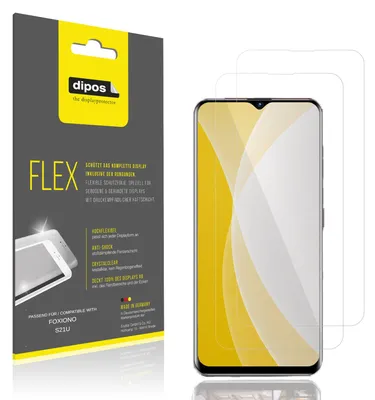 Produktbild von 2x Schutzfolie für FOXIONO S21U Folie, 100% Displayabdeckung, dipos Flex