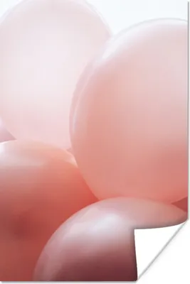 Produktbild von MuchoWow® Poster Ballon - Rosa - Pastell 80x120 cm - Papierdruck