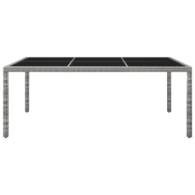 Immagine prodotto di vidaXL Tavolo da pranzo da giardino grigio 200x150x74 cm in poly rattan