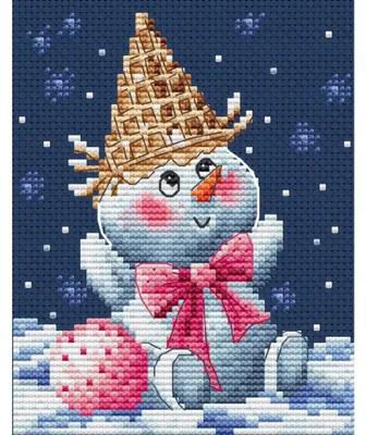 Produktbild von CDA Kreuzstich Stickpackung "Schneegenuss", Zählmuster, 10,5x13cm