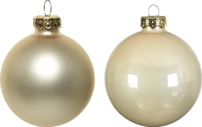 Produktbild von Weihnachtskugeln Glas 10cm 6 Stück - Perle