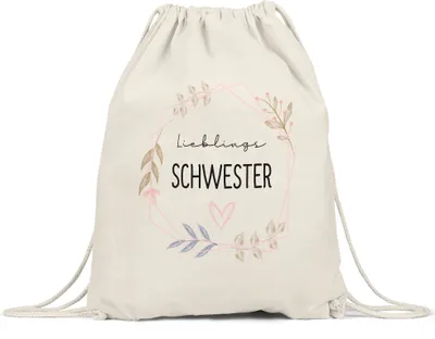 Produktbild von Lieblingsschwester Turnbeutel Gymsack Schwester Geschenkidee Geburtstag Bruder Geschwister Schwester