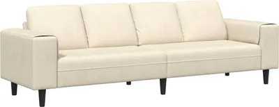 Produktbild von vidaXL Sofa Creme 250 x 77 x 76 cm Cordstoff