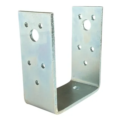 A metal U-shaped bracket with multiple holes for mounting.