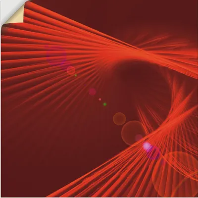 Produktbild von ARTland Wandbild, selbstklebend rote Schwingung Größe: 50x50 cm