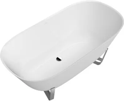 Produktbild von Villeroy & Boch Q155ANH7F400VRW Badewanne Antheus 1550x750x632mm Solo