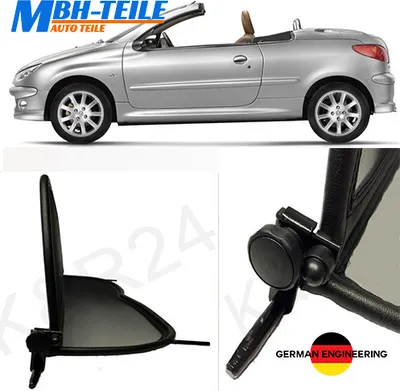 Produktbild von Windschott Peugeot 206 CC | 2000 - 2008 | Windabweiser Schwarz