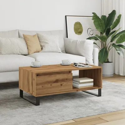 Produktbild von Möbel Couchtisch Artisan-Eiche 90x50x36,5 cm Holzwerkstoff - Kaffetisch Wohnzimmer CHY739788