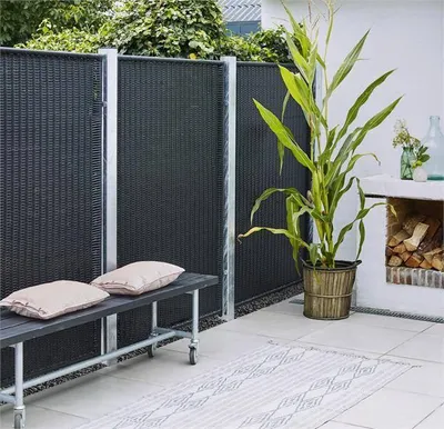 Produktbild von Plus Zaunelement Trend 115 x 170 cm schwarz