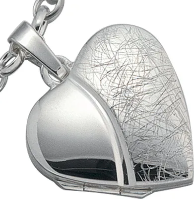Produktbild von JOBO Medaillon Herz 925 Sterling Silber teileismatt