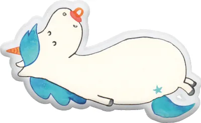Produktbild von Mr. & Mrs. Panda Dekokissen Einhorn Schnuller 25 cm - Weiß - Geschenk, Kuscheltier, Stofftier, Mutter, Kuschelkissen, Einhörner, Geburtstag, Plüschtier, Unicorn, Mama