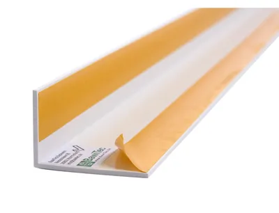 Produktbild von BawiTec Winkelprofil 80x50 mm selbstklebend Kunststoff Länge 200 cm Winkelleiste weiß Kunststoffprofil Abdeckleiste Klebeband
