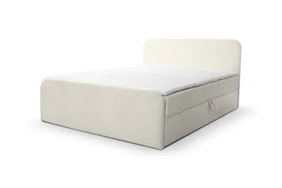 Produktbild von VENASI LAMBI Boxspringbett 180x200 mit 2 Bettkasten H2/H3 Matratze BEIGE Bouclé-Stoff