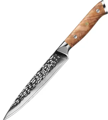 Obrázok produktu pre Damaškový kuchynský nôž ZA-37477 - Utility/Hnedá KP37477