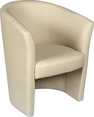 Produktbild von Sessel mit Kunstlederbezug, Farbe Beige, Maße 65 x 78 x 60 cm