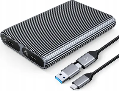 Immagine prodotto di Orico Am2C3-2Sn Tasca per doppio HDD per due unità M.2 Sata+Nvme Usb-C 3.2 6Gb/S / 10Gb/S - Grigio