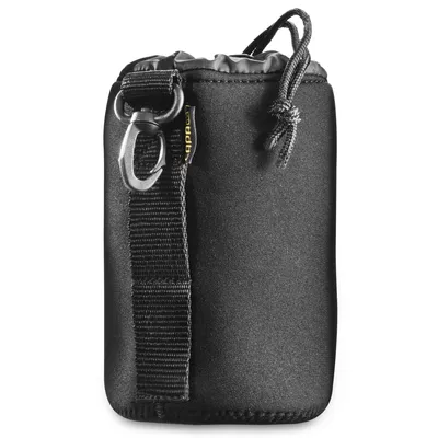 Produktbild von Walimex Objektivbeutel NEO 300 Modell 2011, Größe M / 10 x 10 x 15 cm, aus Neopren, wasserabweisend, mit Tunnelzug, für Kameraobjektive, Objektiv Köcher für Foto Studio Shooting